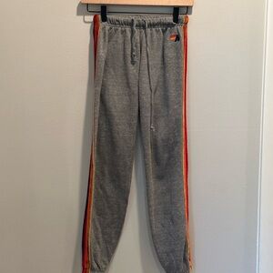 5 Stipe Aviator Nation Sweatpants in Heather Grey Size XS